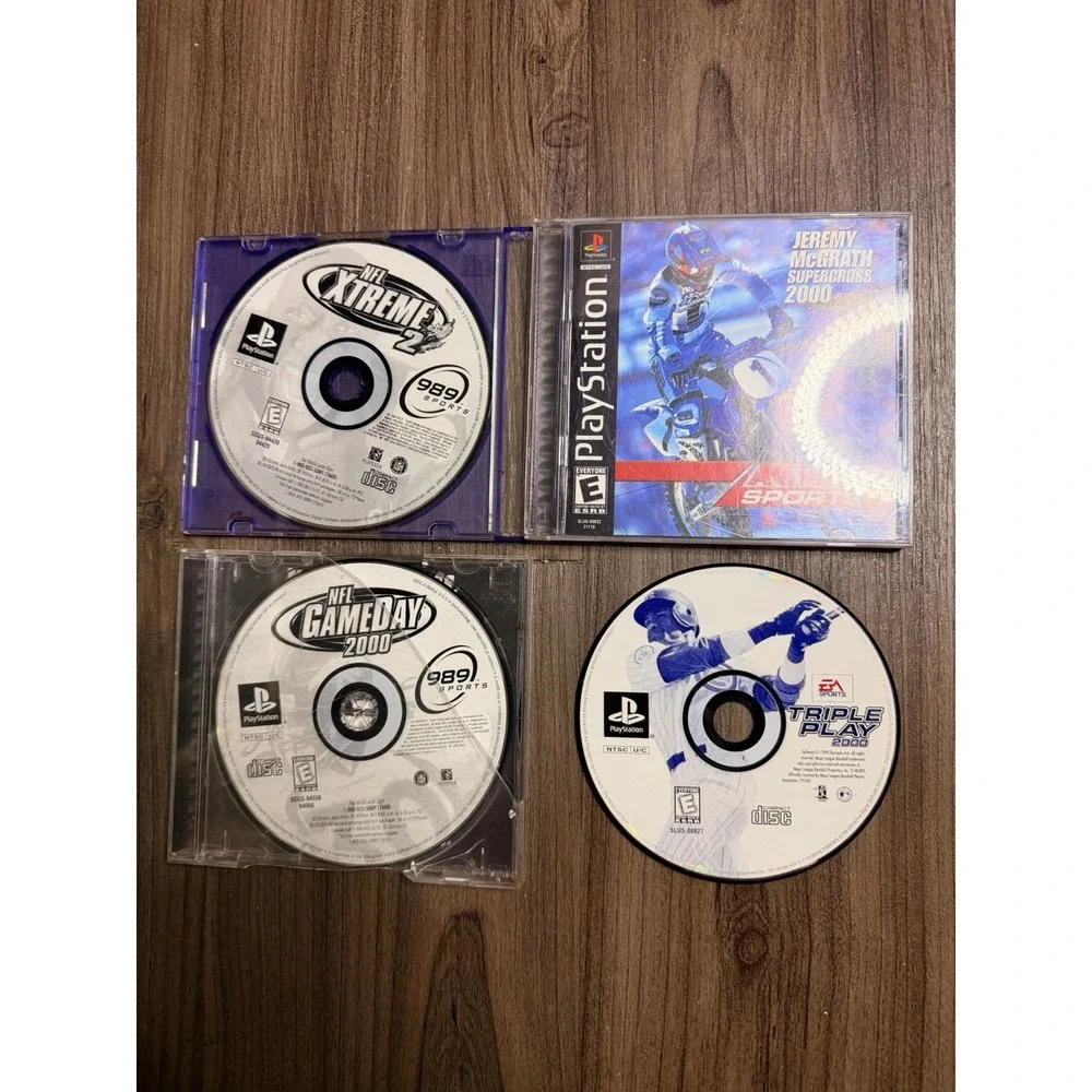 NFL Xtreme 2 NFL GameDay 2000 Triple Play 2000 PS1 Lot of 4 Games
